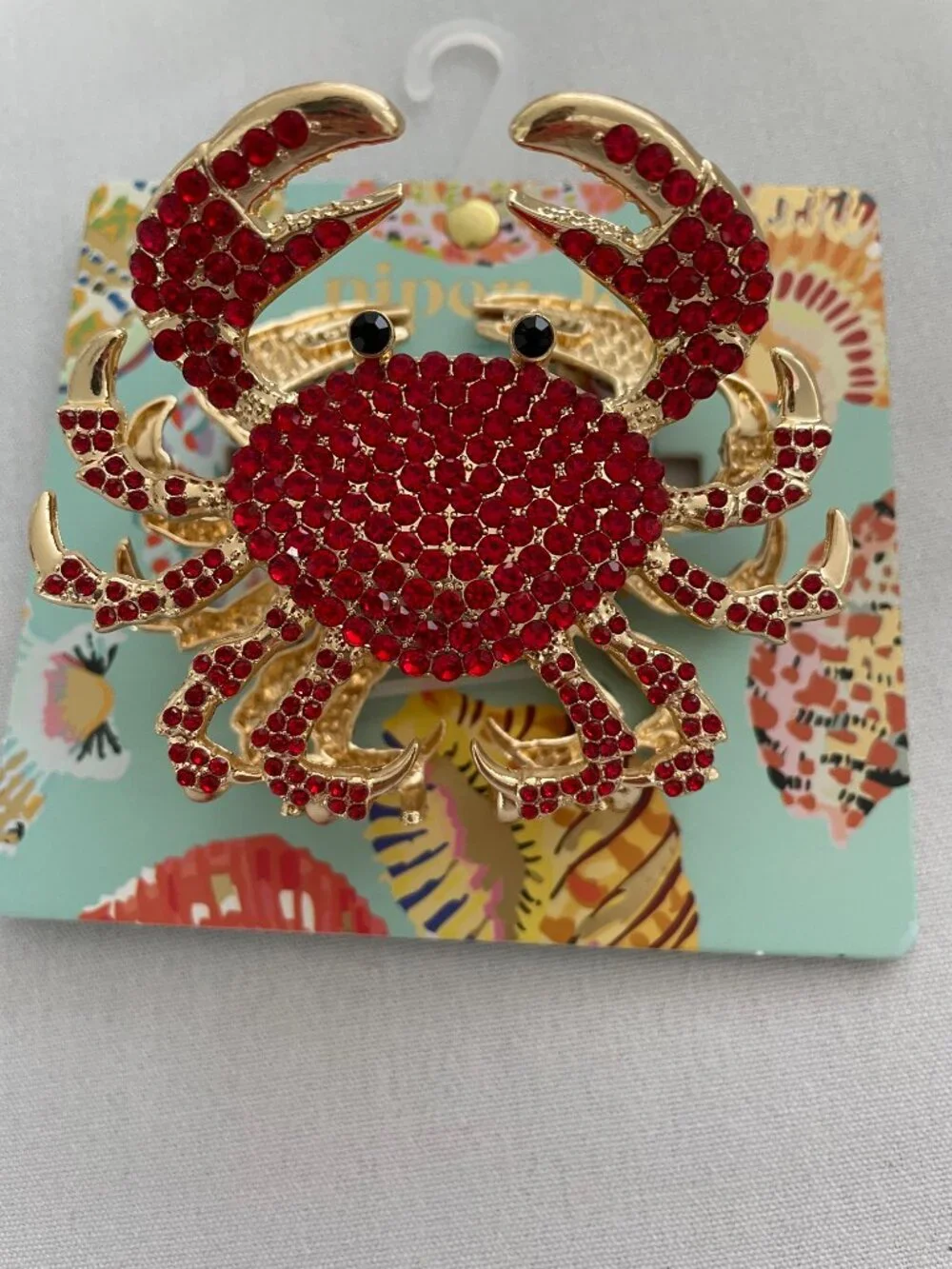 Piper K Rhinestone Crab Hair Clip